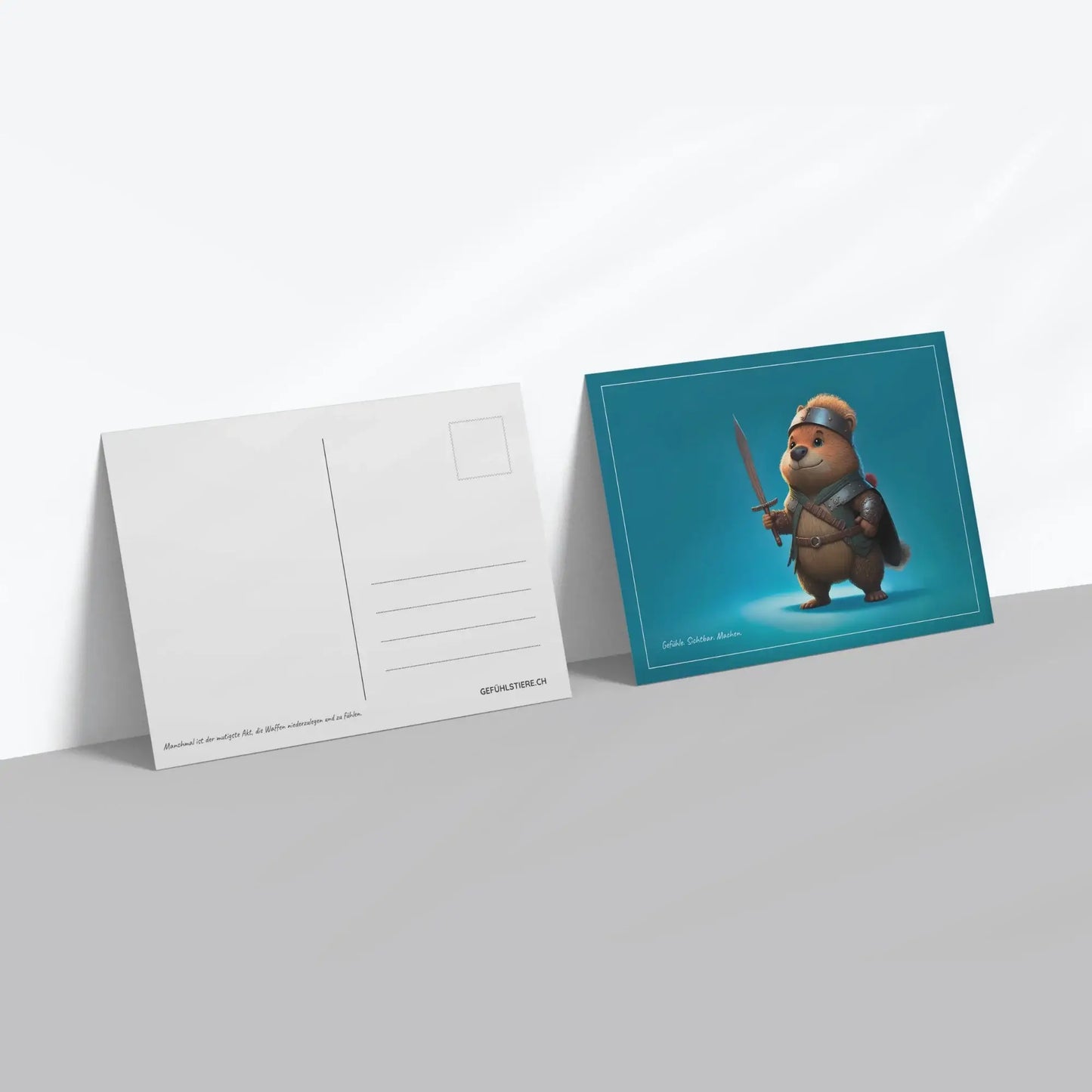Gefühlstiere Postkarten Edition One – Motiv Biber