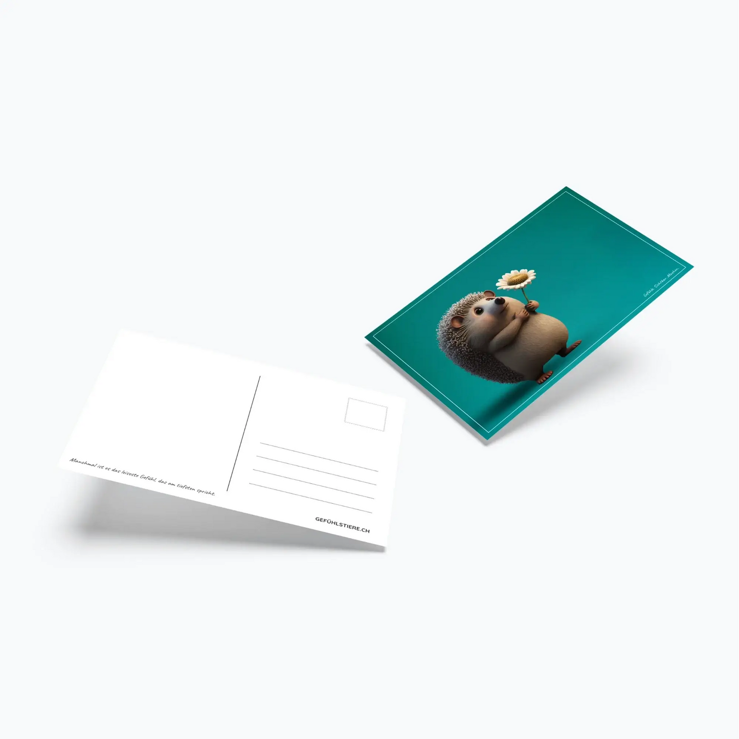 Gefühlstiere Postkarten Edition One – Motiv Igel, robustes FSC