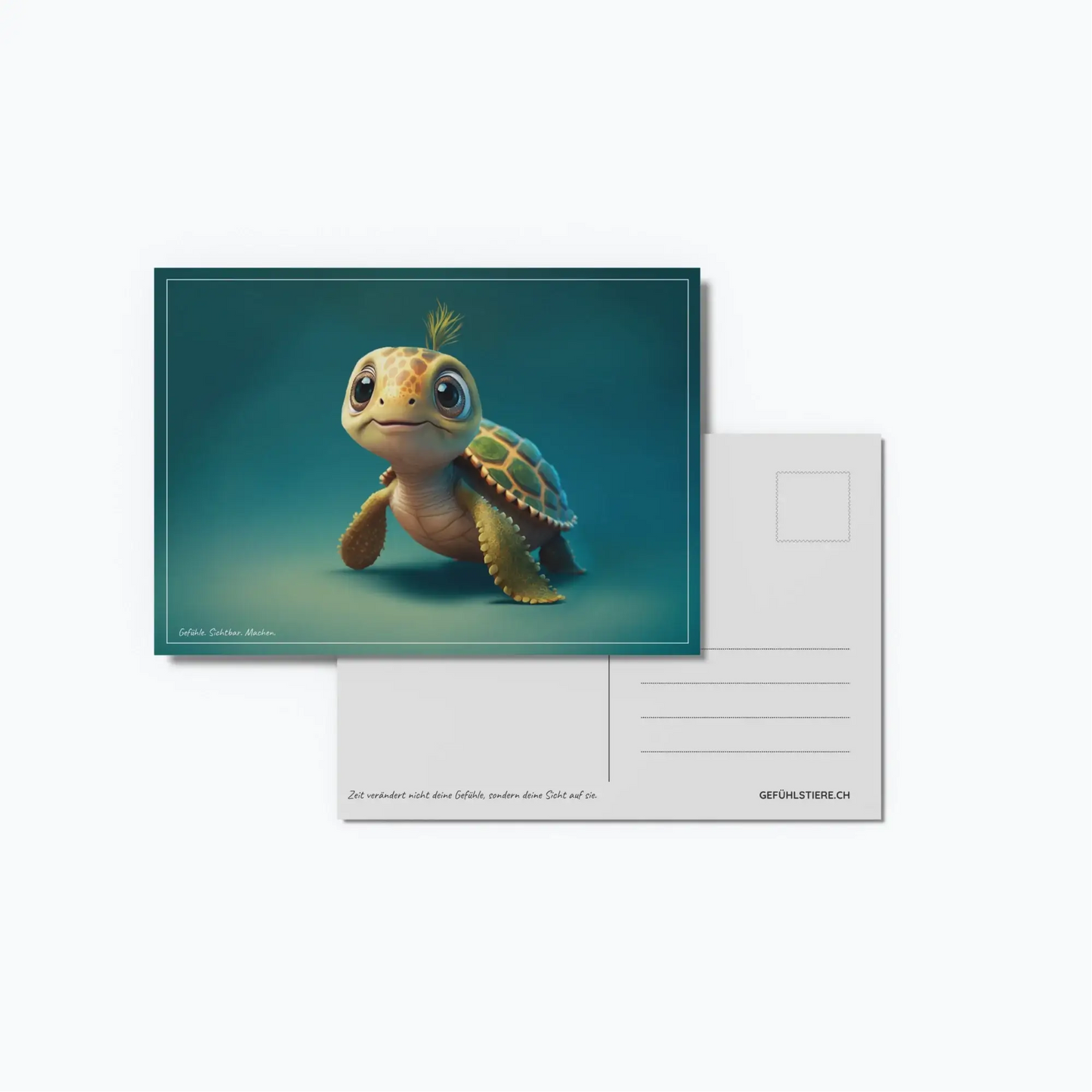 Gefühlstiere Postkarten Edition One – Motiv Schildkröte