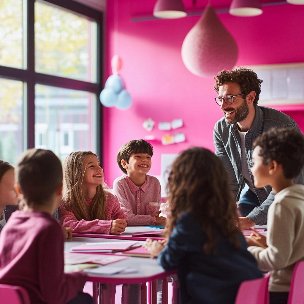 Kinder im Klassenzimmer nutzen Gefühlskarten – Emotionserkennung im Schulunterricht