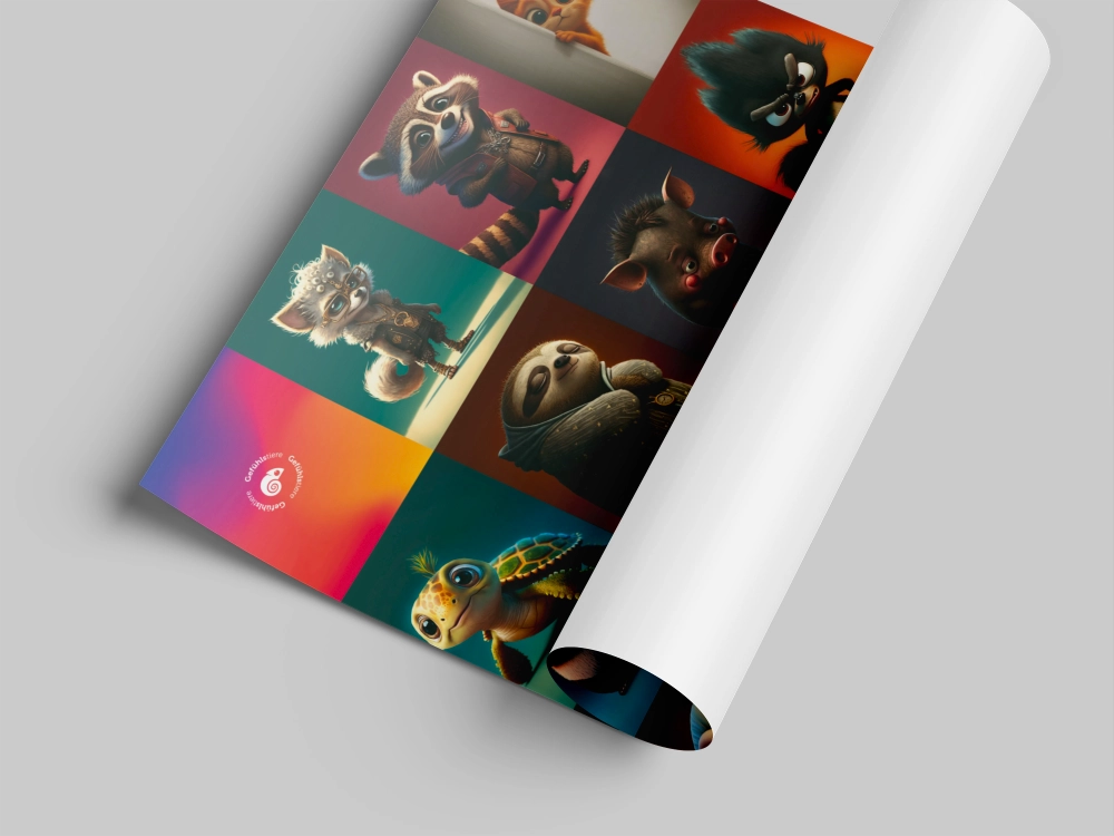 Gefühlstiere® Poster DIN A1 – gerollt geliefert, knickfrei und versandfertig