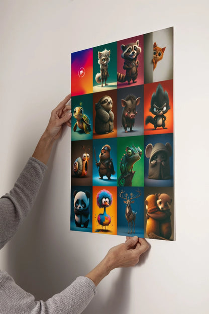 Gefühlstiere® Poster DIN A1 – Grösse und Format in Händen gehalten