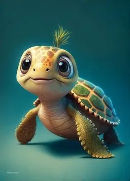 Eine Schildkröte.